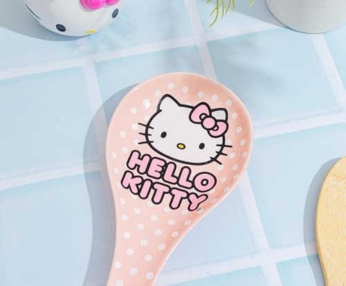 Sanrio Hello Kitty Polka Dots Ceramic Spoon Rest Holder | Kitchen