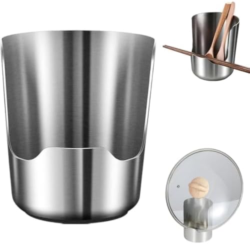 Multifunctional Kitchen Utensil Holder, Stainless Steel Spoon Rest