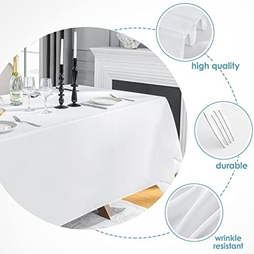 VidaFete Classic Series 2 Pack 90 * 156inch White Rectangle Tablecloth