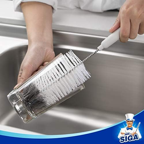 MR.SIGA 5 Pack Bottle Brush Cleaning Set, White