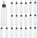 20 Pack Clear Dispensing Bottles with Twist Top Caps,4oz