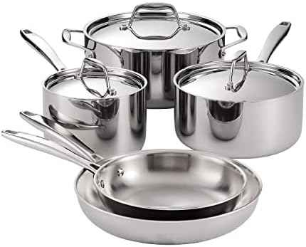 Tramontina Signature Tri-Ply Clad Stainless Steel 8-Pc Pots and Pans Set