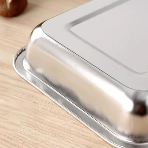3Pcs Stainless Steel Breading Trays Set, Breading Dishes for Chicken