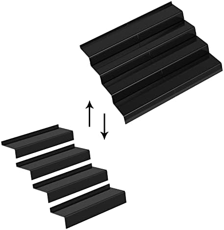 Sezanrpt Adjustable Acrylic Spice Drawer Organizer Rack, Spice Drawer
