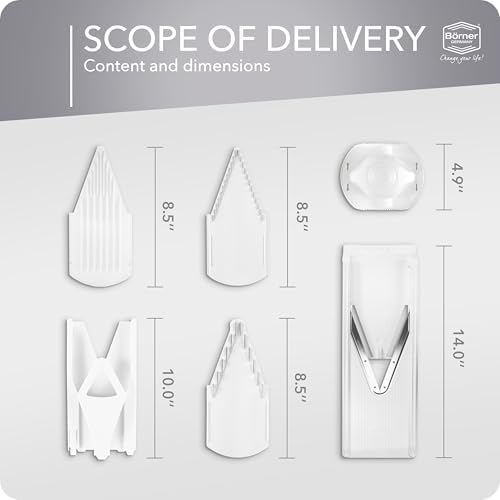 Börner V3 Mandoline Food Slicer, White