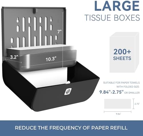 Commercial Paper Towel Dispenser, Black-PN6012