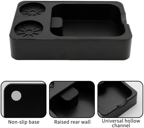 Multifunctional Espresso Tamping Station Accessories Black Café knock
