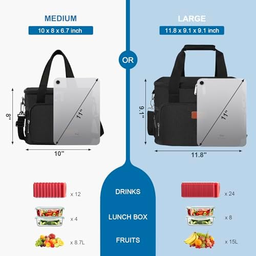 Femuar Reusable Lunch Box for Men/Women - Insulated Lunch Bag