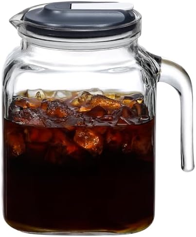 68 Oz Seal Pitcher With Lid and Spout, Large Iced Tea Pitcher for