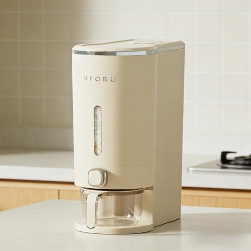 UFORU Rice Dispenser 23-25 LB,Airtight Rice Storage