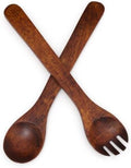 Lipper International 288 Cherry Finished Salad Servers, 13" Long, One