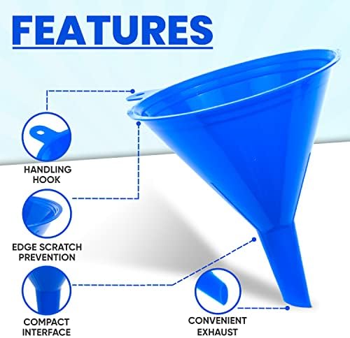 LIQVEETM Funnel 4-Pack Funnels for Kitchen Use Filling Bottles