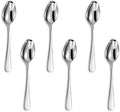 KEAWELL Premium Louise 6-Piece 4.4-Inch 18/10 Coffee Spoons