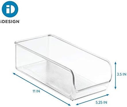 iDesign Linus Collection Organizer Bin, Set of 2, 5.25" x 11" x 3.5"