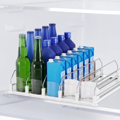 Dayacoco Self-Pushing Soda Can Organizer, 5 Rows, White