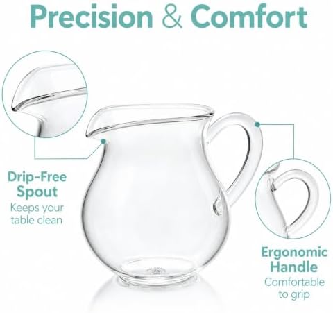 Nicunom Glass Sugar and Creamer Set with Lid and Spoon, 15oz