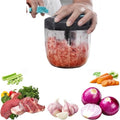 500ml Garlic Mincer Onion Cutter, Hand Pull String Manual Food