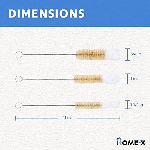 HOME-X Soft-Tip Cleaning Brush Set, Soft Scrub Brush with Long Handle