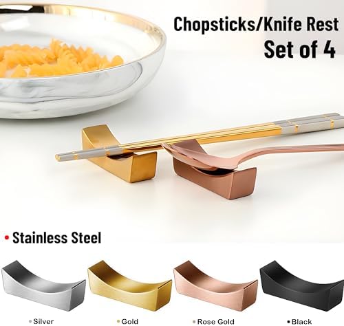 MyLifeUNIT Stainless Steel Chopsticks Rest, Knife Rest and Chopsticks