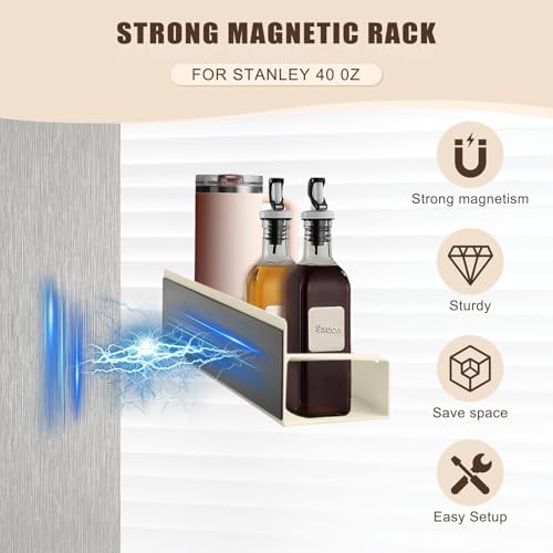 Magnetic Cup Holder for Fridge, Spice Organizer, Stanley Cup & Water