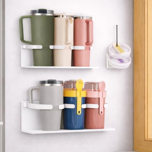 HAMARA Fiber Steel Magnetic Stanley Cup Holder for Fridge – 3-Pack