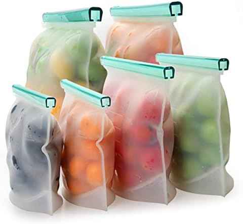 【Upgrade】Cadrim Reusable Extra Thick Silicone Food Storage Bags