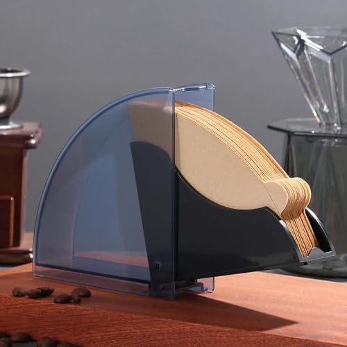 Coffee Filter Holder Storage Compact Fan Shape Paper Dispenser