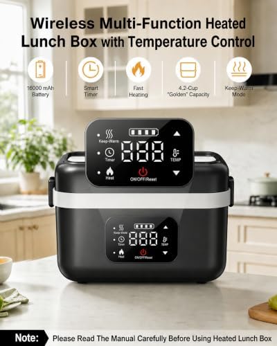 1L 16000mAh Rechargeable Cordless Electric Lunch Box