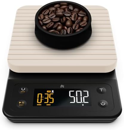 Greater Goods Electric Gooseneck Kettle, Coffee Scale, Birch