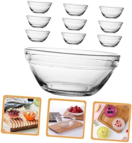 70ml Glass Small Bowl Set, 10pcs for Dessert Serving