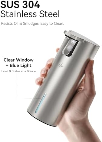 SUNLY Electric Liquid Soap Dispenser, 11.8oz Press-to-Dispense Soap
