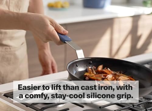 Misen 10 Inch Pre-Seasoned Carbon Steel Fry Pan – Lightweight, Even