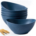 Homienly Wheat Straw Bowl Set of 6-60 OZ Large Salad Bowls,Microwave