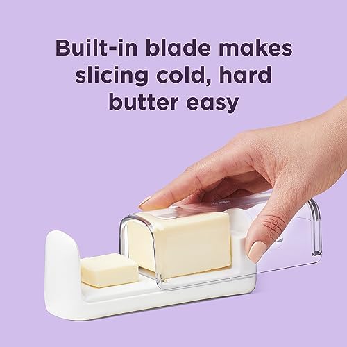 Chef’n Slice'n Store Butter Dish with Built-In Slicer Lid – Fits Long