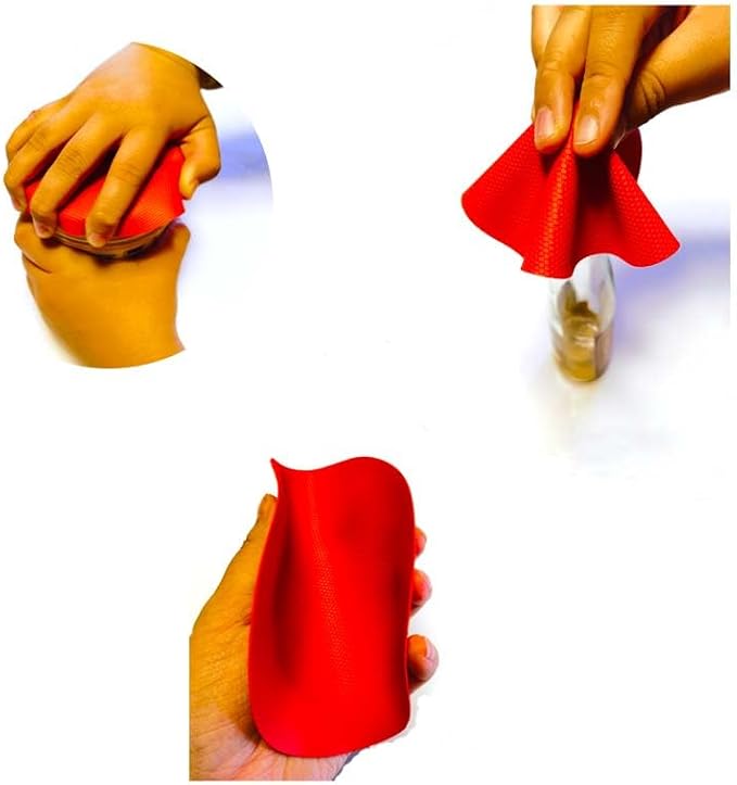 4pcs Rubber Jar Opener Bottle Gripper Non Slip Pad Multi-function Can Opener - Image 3