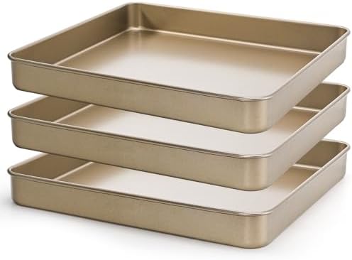 Dicunoy 3 PCS Baking Sheet Pans, Heavy Duty Cookie Sheets for Oven 11