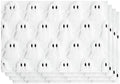 Artoid Mode White Ghost Halloween Placemats Set of 4, 12x18 Inch Soft
