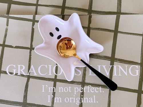 Ceramic Spoon Rest for Stove Top, Halloween Ghost Cute Spoon Rest for