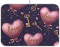 OTVEE Love Balloon Art Dish Drying Mat for Kitchen Counter Absorbent