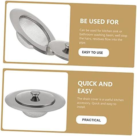 Stainless Steel Sink Strainer with Cover, Stopper, Drain Filter