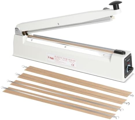 Impulse Heat Sealer with Sealing Bar, White, 16-Inch