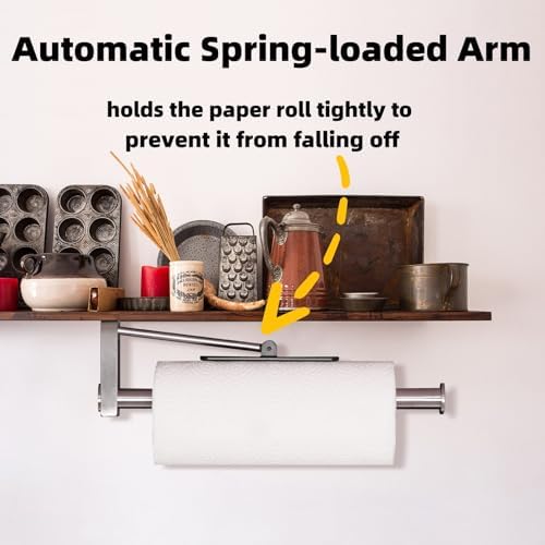Under Cabinet Paper Towel Holder, One-Hand Tear