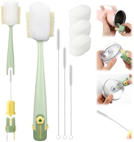 XANGNIER 5-in-1 Bottle Cleaning Brush Set, 7-Piece