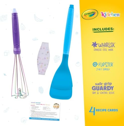 Crayola KidchenTM Flip & Whirl Set, 2-Piece Kitchen Utensil Set with