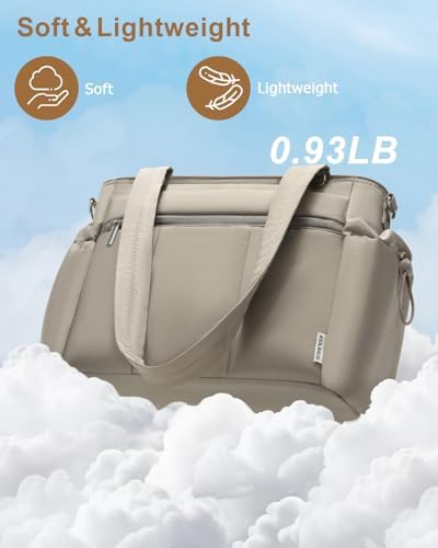 Insulated Lunch Bag for Women Leakproof Soft Lunch Tote 10L Camel