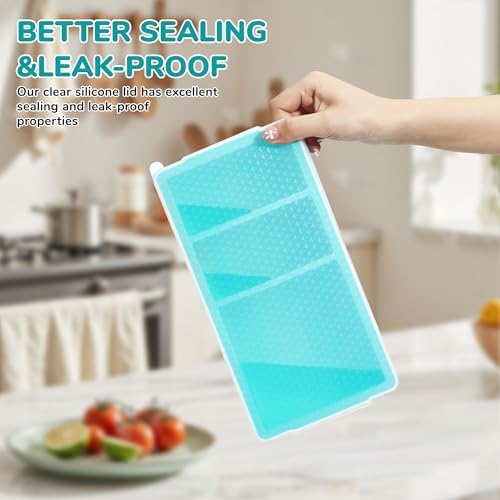 Silicone Freezer Trays with Lid (2-Pack), 1-Cup & 2-Cup Silicone