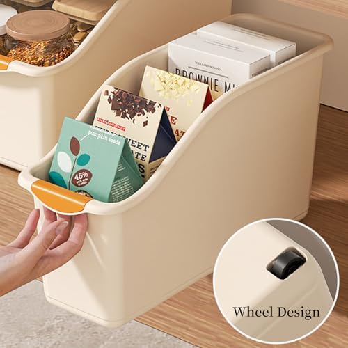 2 Pack Roll Out Plastic Organizer Bins, Tall Under Sink Organizer