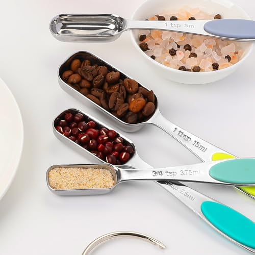 Magnetic Measuring Spoons Set Stainless Steel Magnetic Measuring