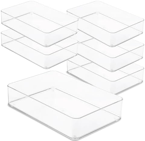 primebox Plastic Clear Drawer Organizers. Bathroom. Kitchen, Bedroom