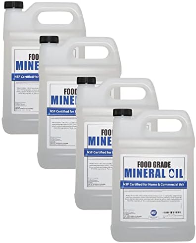 Food Grade Mineral Oil, 4-Pack of Gallons